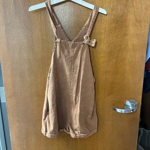 Cute boho Fantastic Fawn short overalls with tie detailing